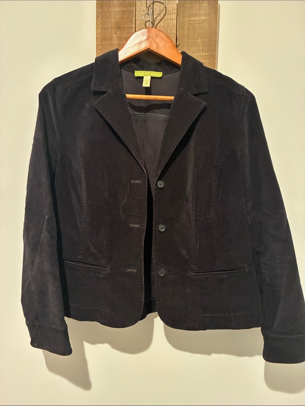 Sigrid Olsen Black Corduroy Blazer